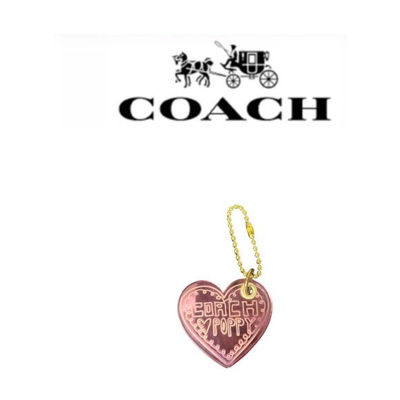 Coach Accessories - Coach Poppy Heart Pink and Gold Hang Tag